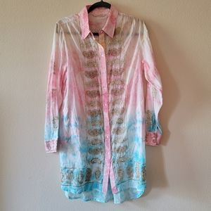 Soft Surroundings Pink and Blue Tunic